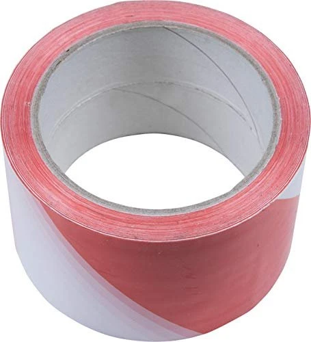 SUPRA Warnklebeband rot/weiß 50,0 mm x 66,0 m 1 Rolle 100470