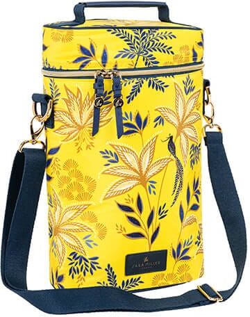 Sara Miller London Sara Miller by Navigate 2 Bottle Oval Insulated Bottle Cooler Yellow