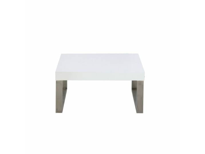 Trendstore Malvan Couchtisch - Breite 80 cm Tischplatte MDF Weiß matt lackiert Modern, Zeitlos
