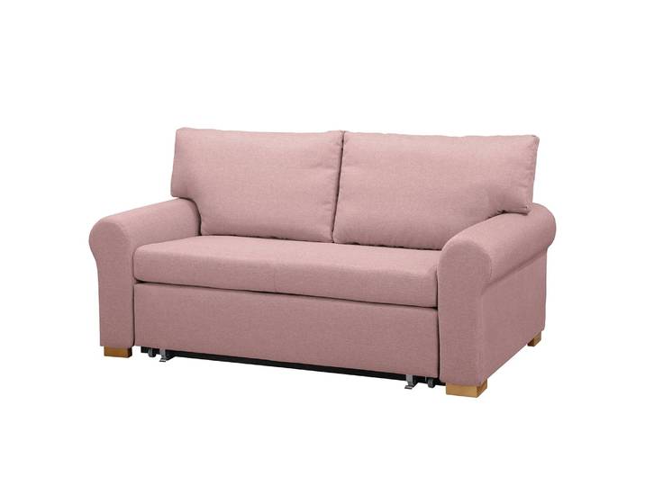 Schlafsofa Country Deluxe Pink/Mauve Webstoff Luba 165cm mit Schlaffunktion Modern
