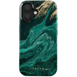Burga Emerald Pool (Apple iPhone 16), Smartphone Hülle, Schwarz, Grün