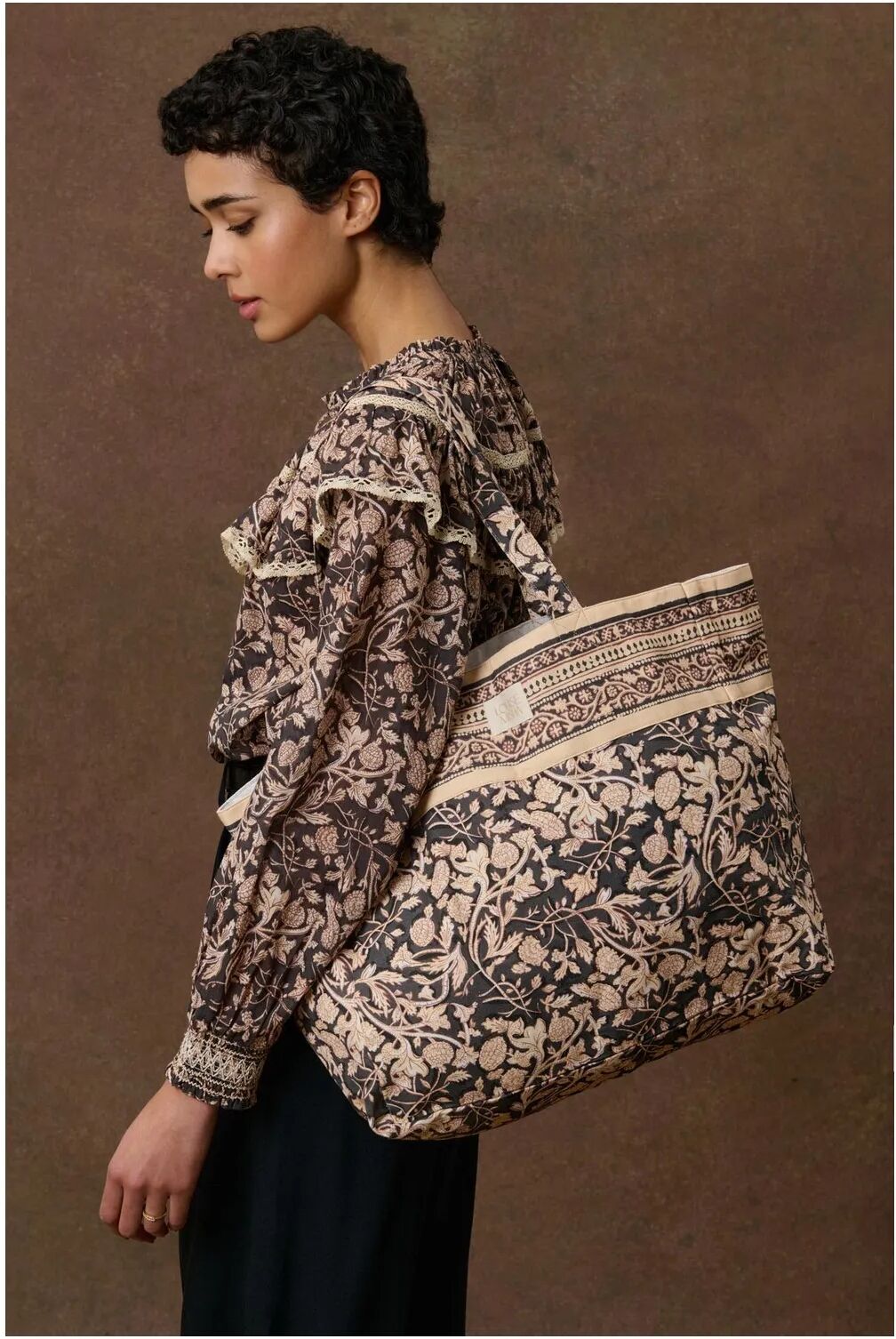 Louise Misha Tote Bag Beverly Coton Bio Noir S
