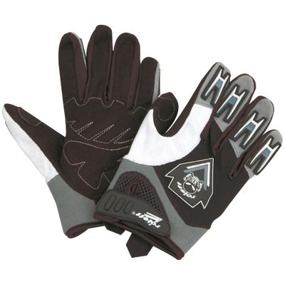 Motorradhandschuhe ROLEFF "RO 59" Gr. M, silber (schwarz, weiß, silberfarben), Handschuhe, Kinder, M, Obermaterial: 100% Polyester, verstellbare Weite