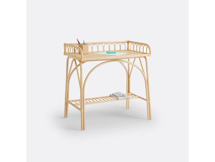 LA REDOUTE Bureau enfant rotin, Albin Beige
