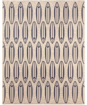 Disney Licensed Mickey Mouse Indoor Outdoor Flatweave Area Rug Tropical Surfing Polypropylene Coastal Accent Rug