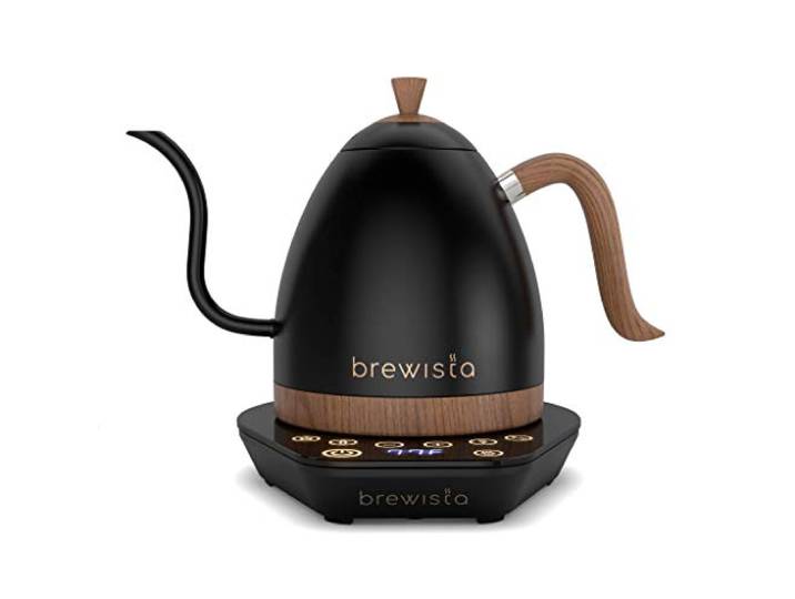 Brewista Artisan Matte Black Elektrischer Wasserkocher Schwanenhals Auslauf Temperaturregelung Slow Coffee Barista 1,0 L