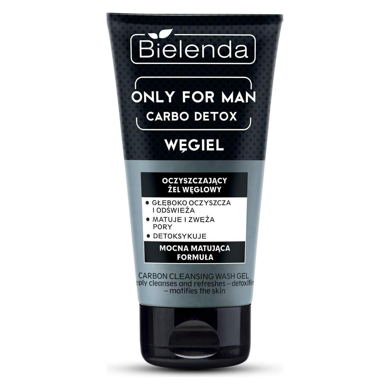 Bielenda Only For Men Carbo Detox Carbon Cleansing Gel 150G (Reinigungsgel, 150 ml) (5902169026073)