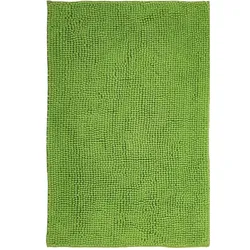 NYVI Badematte NYVISpa Chenille - Badezimmerteppich - Rutschfest, Saugfähig, Schnell Trocknend, Fußbodenheizung geeignet, Waschbar, Weich Farbe:Grün;Größe:Badematte 70x120 cm