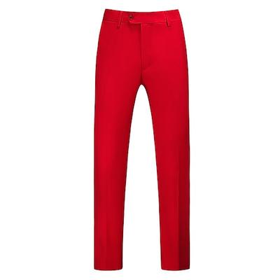 Herren Anzughosen Hose Hosen Chinesisch Chino Tasche Glatt Atmungsaktiv Draussen Hochzeit Geschäft Casual Retro Vintage Klassisch Kurkuma Schwarz elastisch