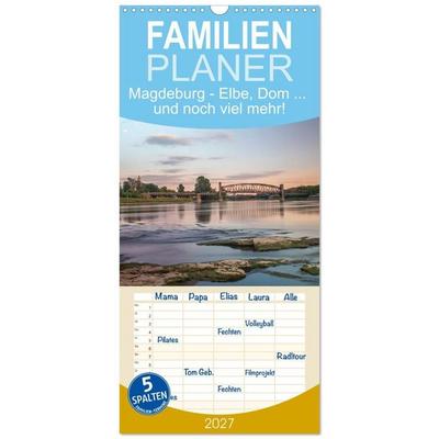 Familienplaner 2027 - Magdeburg - Elbe, Dom... und noch viel mehr! mit 5 Spalten (Wandkalender, 21 x 45 cm) CALVENDO