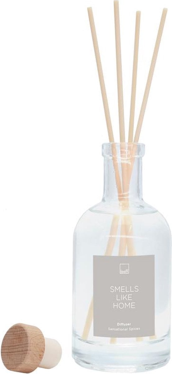 Leeff Diffuser Sensational Spices Geurstokjes met Glazen Fles