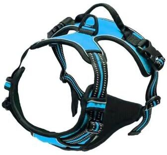Uplifted Finds No Pull Reflective Comfort Dog Harness blue m