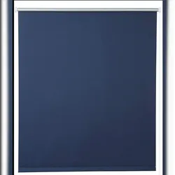 Helloshop26 - Verdunkelungsrollo mit Wärmedämmung und Beschichtung kein Bohren erforderlich 50 x 160 cm blau 19_0000849