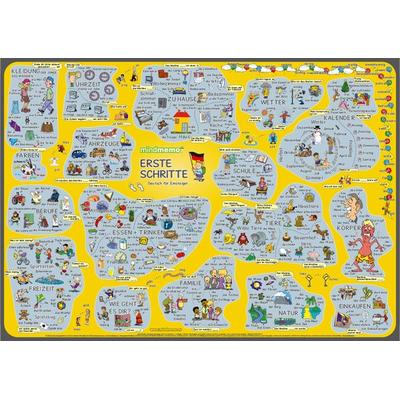 mindmemo Lernposter - Erste Schritte - Deutsch für Anfänger - spielend Deutsch lernen Kinder, Gebundene Ausgabe von Henry Fischer,Philipp Hunstein,