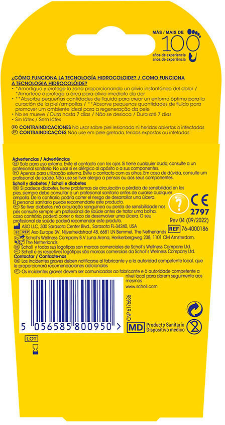 Doctor Scholl Apósitos anti-ampollas grandes 5 u