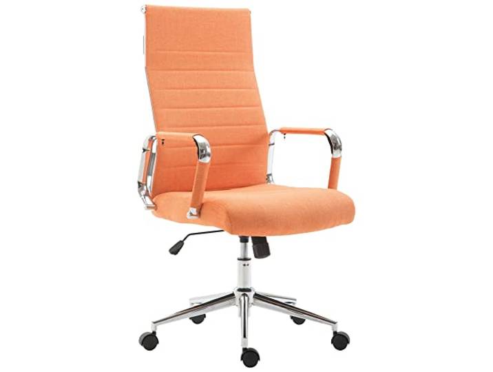 CLP Bürostuhl Kolumbus Stoff I Ergonomischer Chefsessel I Komfort Für Lange Arbeitstage I Robust Und Langlebig Für Gaming Und Home-Office Farbe orange