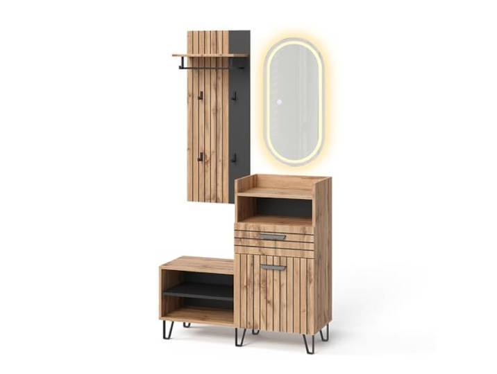 Vicco Garderobe Amber, Eiche Wotan, 100 x 100 cm