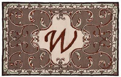 SAFAVIEH Hand-hooked Monogram J Mocha Rug