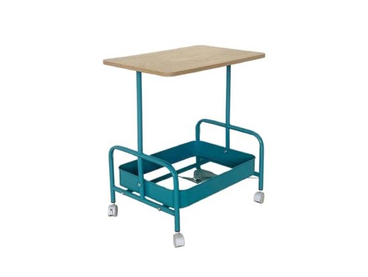 Trolley mit Rollen, kleiner Nachttisch Mehrzweck-Organizer for Wohnzimmer und Schlafzimmer(Green-1)
