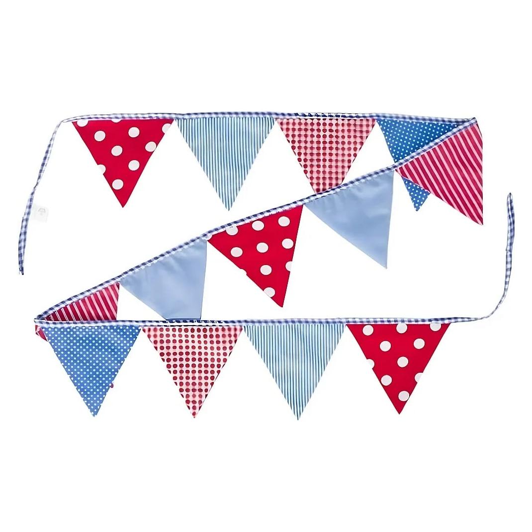 Goki Baumwolle-Flags Line Blau/Rot (4013594607681)