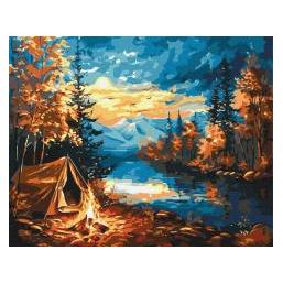 Ideyka Malen nach Zahlen - Nacht im Wald 40x50cm (66129018)