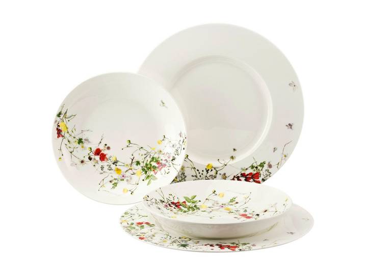 Rosenthal Tafelservice, Mehrfarbig, Keramik, 4-teilig, Floral, Geschirr, Geschirr-Sets, Tafelservice
