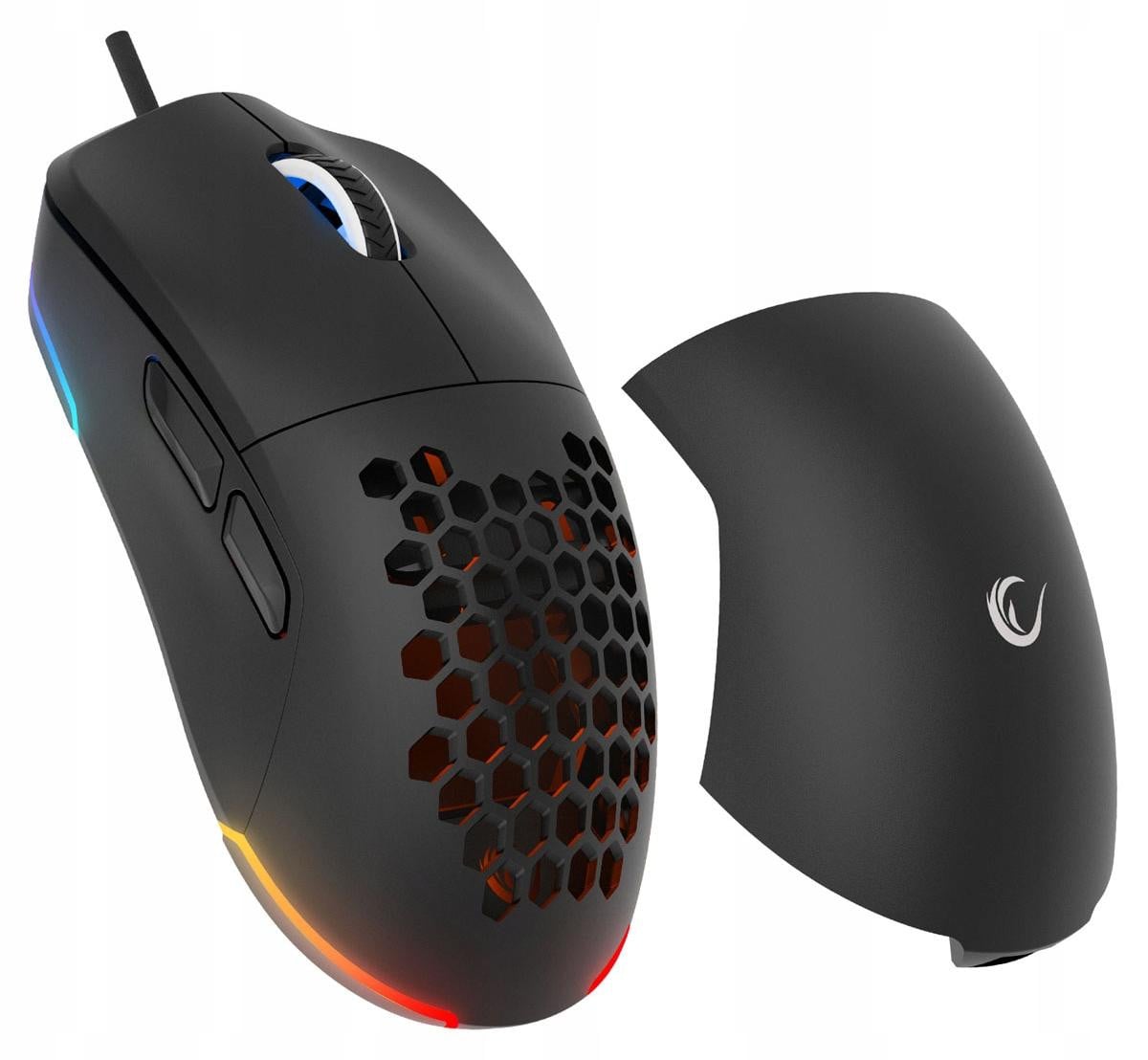 Rampage Gaming Muis met Kabel, 12.800 DPI, Zwart