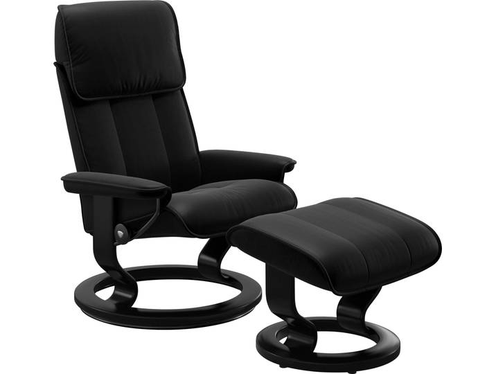 Relaxsessel, Schwarz, 87x101x78 cm, Leder Batick, Drehfunktion & Relaxfunktion, Klassisch, Stressless