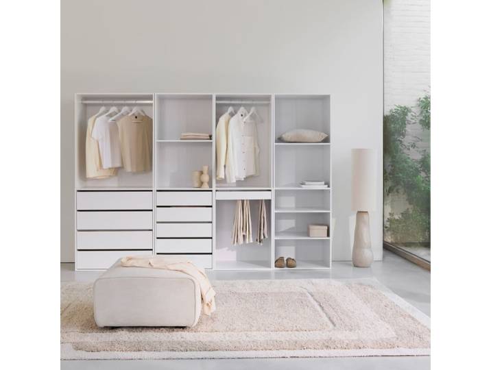 Kit dressing modulable avec 4 éléments, blanc