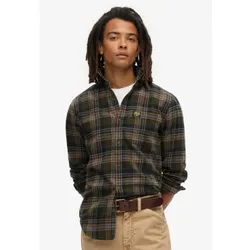 Superdry für Herren. M4010727A Grünes Holzfällerhemd (XXL), Lässig, Baumwolle, Langarm