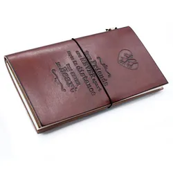 Handmade Leather Journal - True Friends - Brown (80 pages)