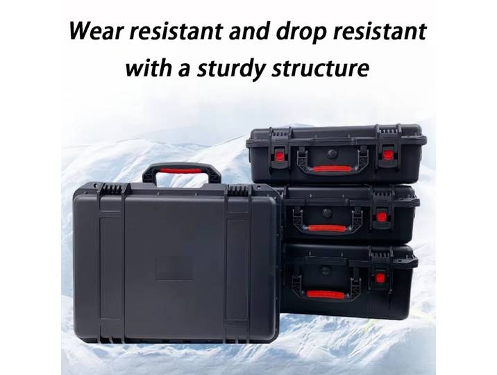 Boîte à outils portable rigide avec serrure, étui en plastique africain, boîtes de rangement, grande valise à outils rigide, pièces étanches, boîte d'évaluation