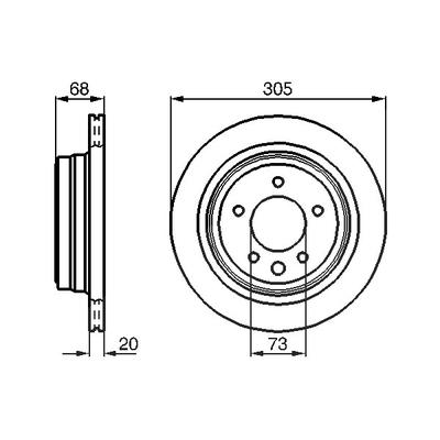 Bosch Bremsscheibe [Hersteller-Nr. 0986478660] für Jaguar, Daimler