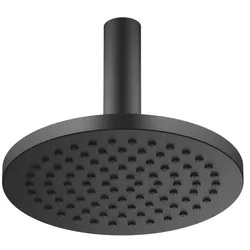 Dornbracht Regenbrause SERIENSPEZIFISCH Schwarz matt, 220 mm Durchmesser mit Deckenanbindung und PURE RAIN Technologie