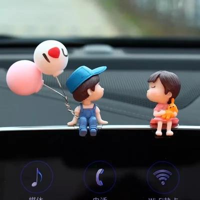Inspired Finds Car Interior Cute Cartoon Balloon Ornament Dashboard Decoration For Couples (1 2 Pcs) blue Outfit Couple W Balloons