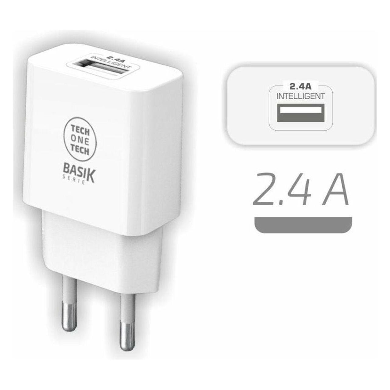 Tech One Tech Wandladegerät TEC2904 Weiss (12 W, 1 Port) (56672124)
