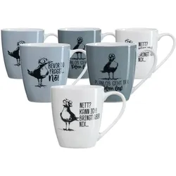 Ritzenhoff & Breker, Tasse, Möwe Henkelbecher (360 ml, 6x)