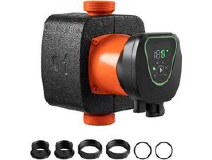 VEVOR Pompe de circulation d'eau chaude, hauteur de refoulement maximale 11 m, pompe de chauffage à haut rendement 117 L/min, raccord fileté, pour système de chauffage domestique