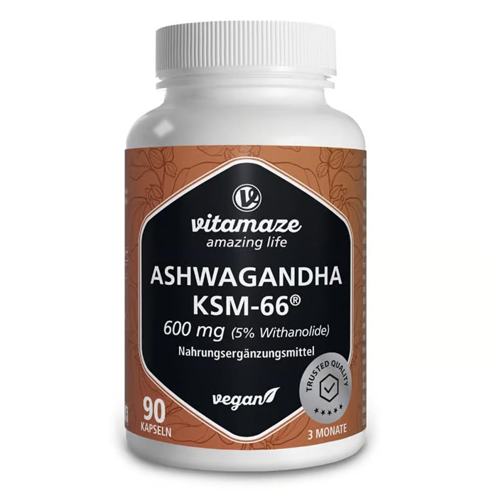 Vitamaze GmbH Vitamaze Ashwagandha 600 mg KSM-66 Kapseln 20038134