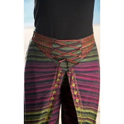 Baumwoll-Hose in Streifen beere in Größe 36 von DW-Shop, Beere, 36