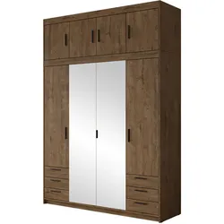 KLEIDERSCHRANK Elena 4D6S + Schrankaufsatz