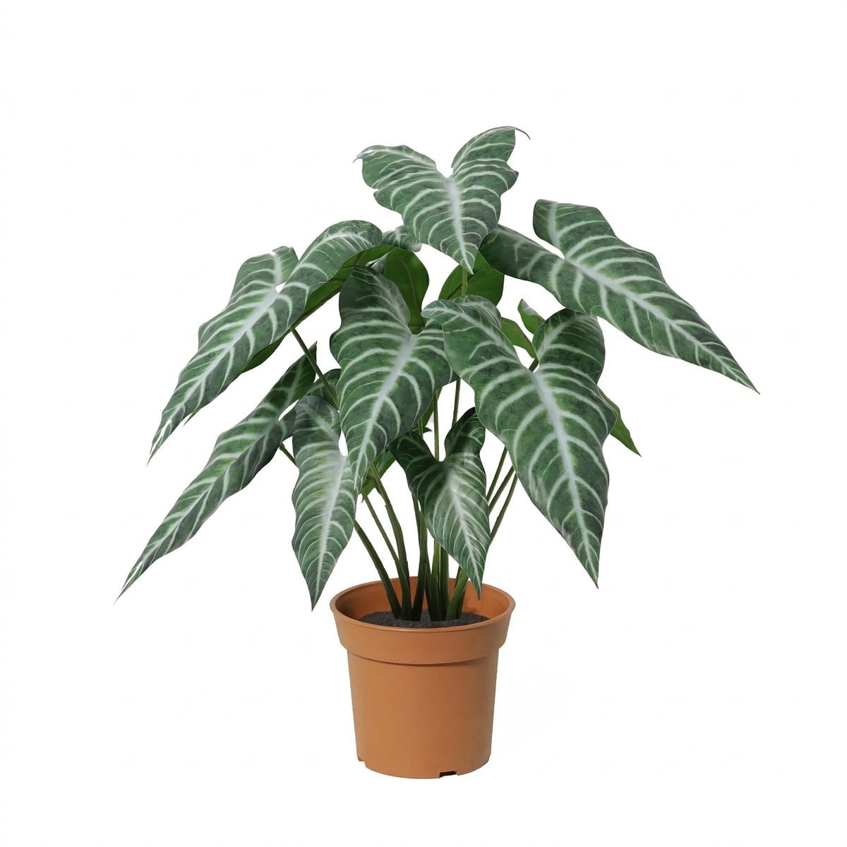 Florafy Kunstplant Alocasia Polly 49cm - Groene kunstplant voor binnen
