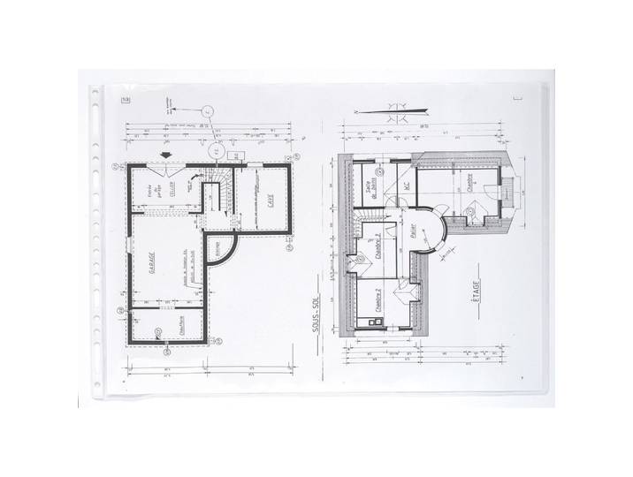 EXACOMPTA Sachet de 10 pochettes perforées PVC lisse 12/100e - A3 horizontal - Cristal