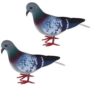 Uplift Picks Artificial Dove Bird Decoration Realistic Pigeon Ornament For Events And Home b 2 Pcs