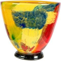 Dale Tiffany Autumn Multi color Medley Hand Blown Art Glass Vase - N/A