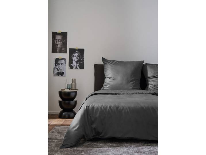 Bettwäsche APELT Annie , grau, B/L: 155cm x 220cm, 1 Stk., 1 Stk., Satin (Bio-Baumwolle), B/L: 80cm x 80cm, 2, Satin (Bio-Baumwolle), Bezug: 100% Baumwolle, Bettwäsche, Bettwäsche, Bettwäsche-Set mit Reissverschluss, Baumwoll-Satin, Digitaldruck