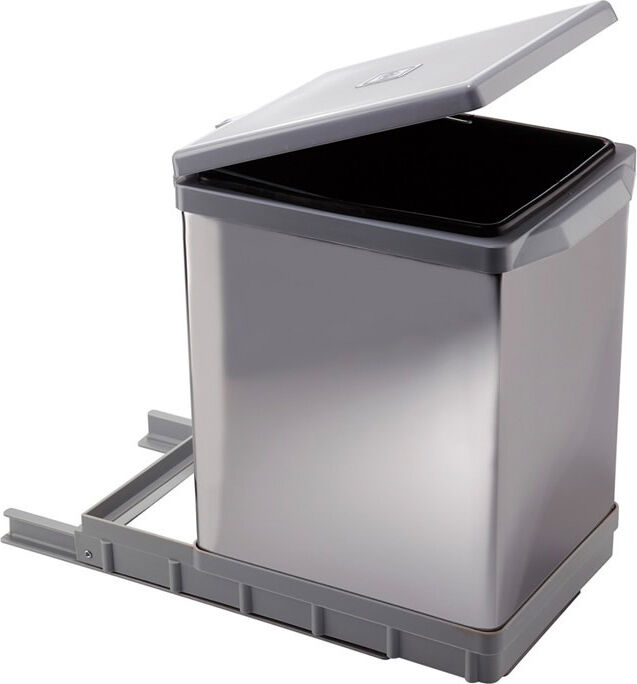 elletipi Pai609/1 Bidoni Raccolta Differenziata Estraibili Per Mobili 1 Contenitore Spazzatura 17 Litri In Plastica E Acciaio - Pai609/1 Tower
