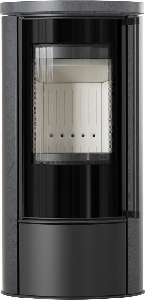 KRATKI ERIK Ø150 5,5 kW Keramikofen GRAFITE SATIN Deckel Softclose