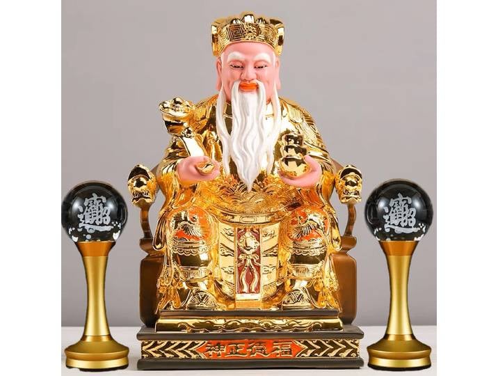 Vente en gros, fourniture d'autel bouddhiste, magasin à domicile, culte, dieu de la richesse, cristal clair, GUAN GONG TU DI GONG, lampe sacrificielle, offre 2P