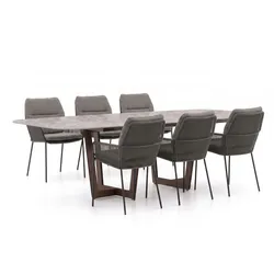 SUNS Punta/Palermo 240 cm Gartenmöbel-Set 7-teilig